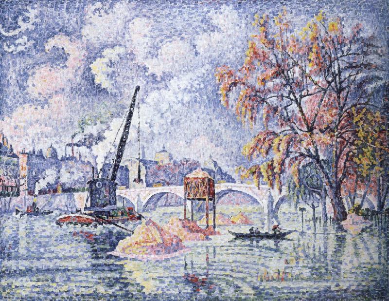 flood at the pont royal, Paul Signac